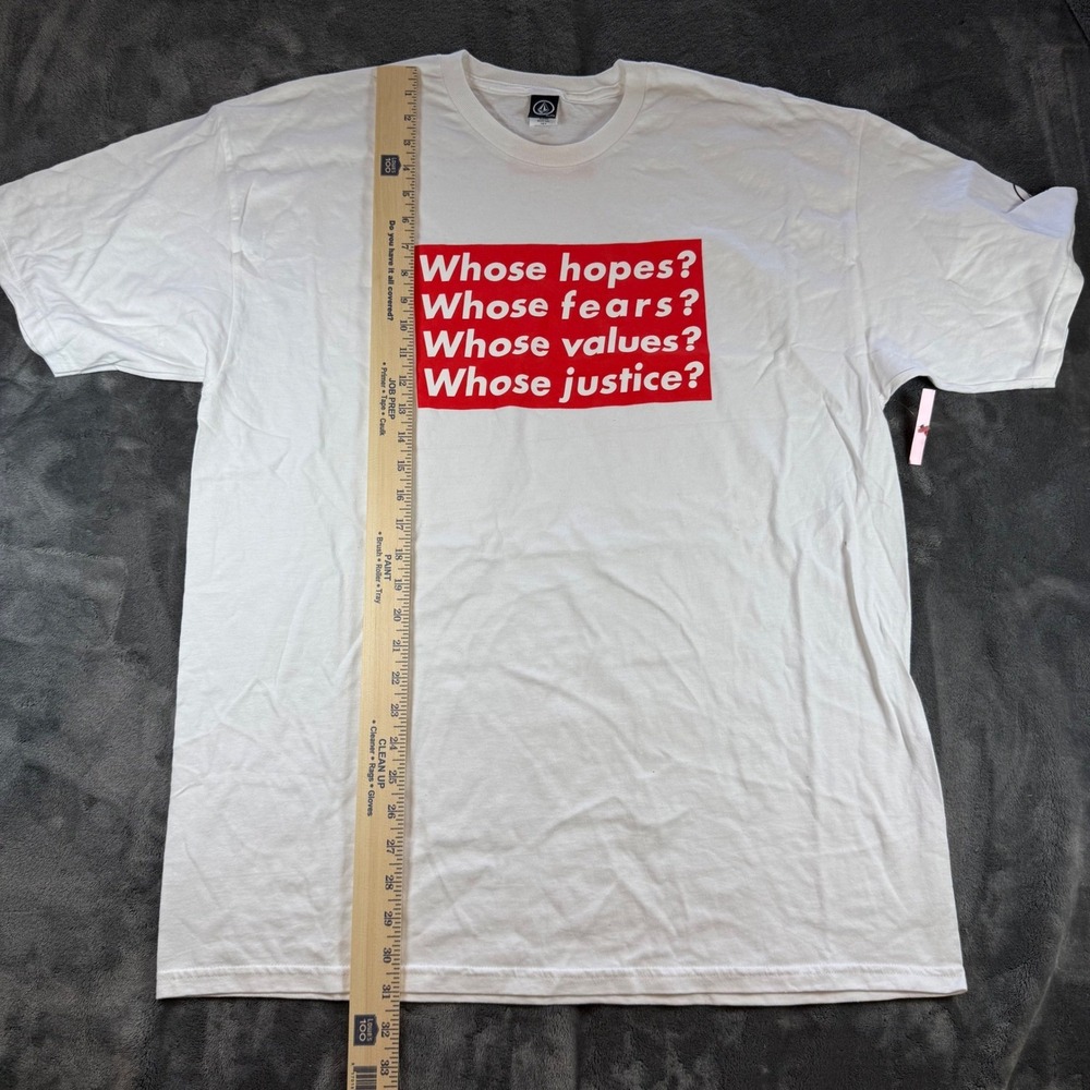 Volcom x Barbara Kruger Performa 17 Biennial Mens L White T Shirt - Picture 2 of 6